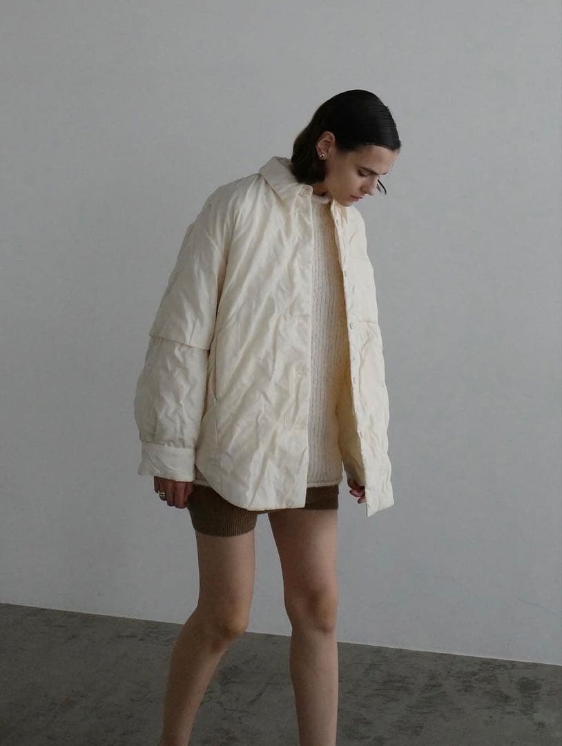 値下げ！CLANEクラネ PADDED CRUMPLY SHIRT JACKET