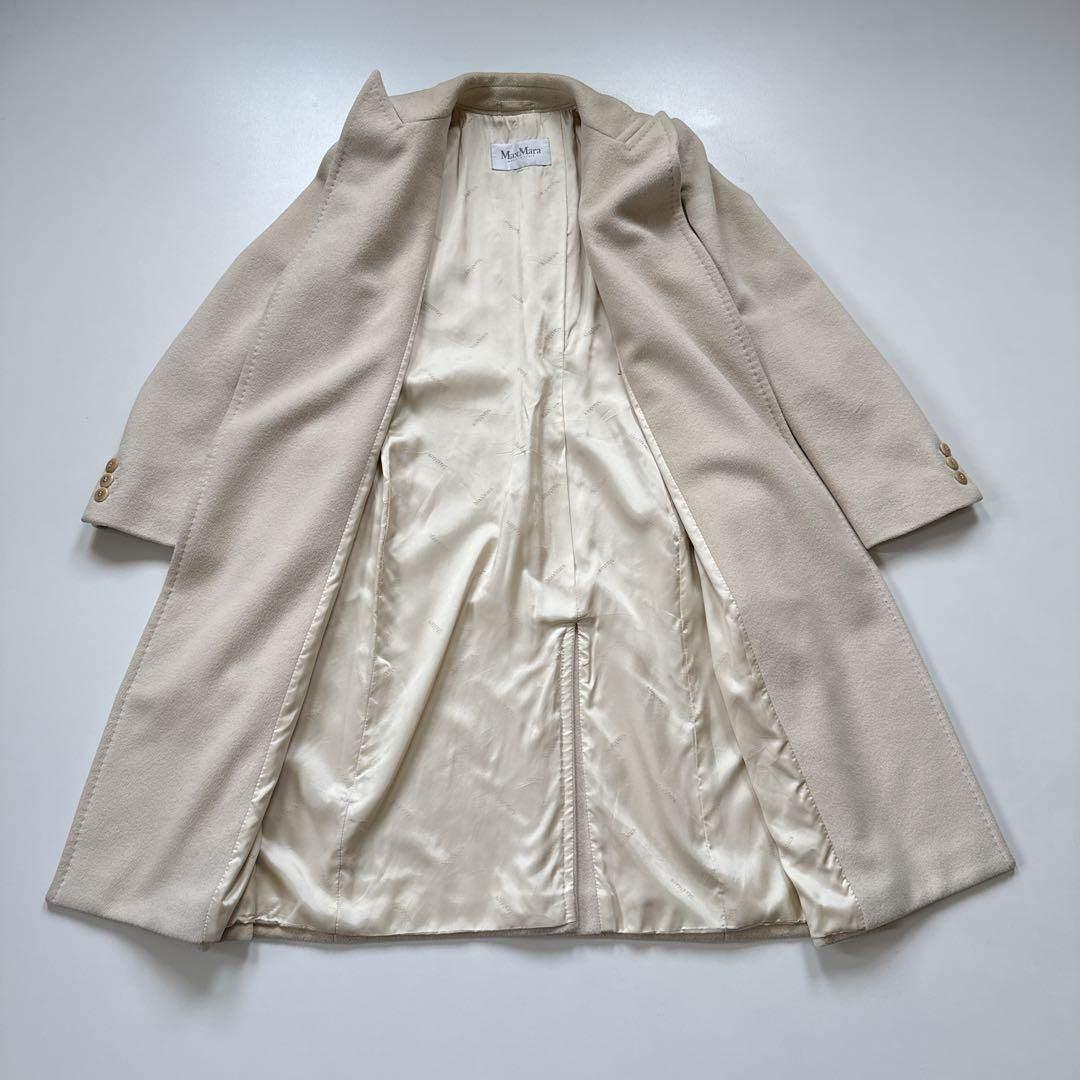 ▪️マックスマーラ 最高級白タグ アンゴララビット ガウンコート ベルト付