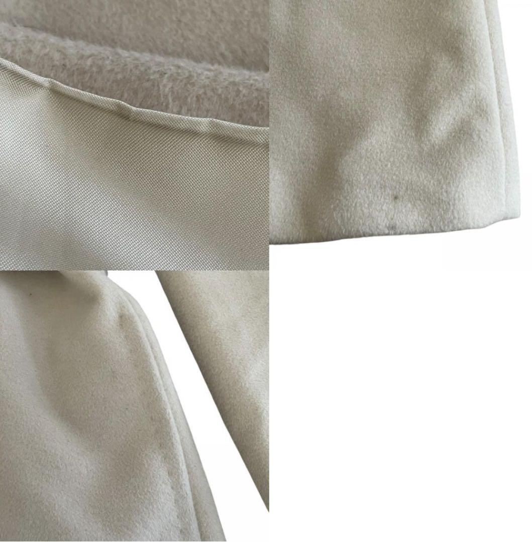 ▪️マックスマーラ 最高級白タグ アンゴララビット ガウンコート ベルト付