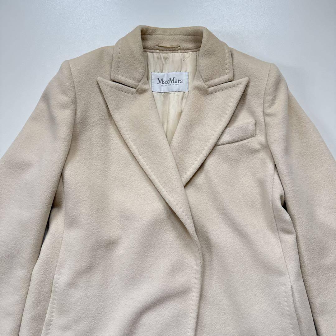 ▪️マックスマーラ 最高級白タグ アンゴララビット ガウンコート ベルト付