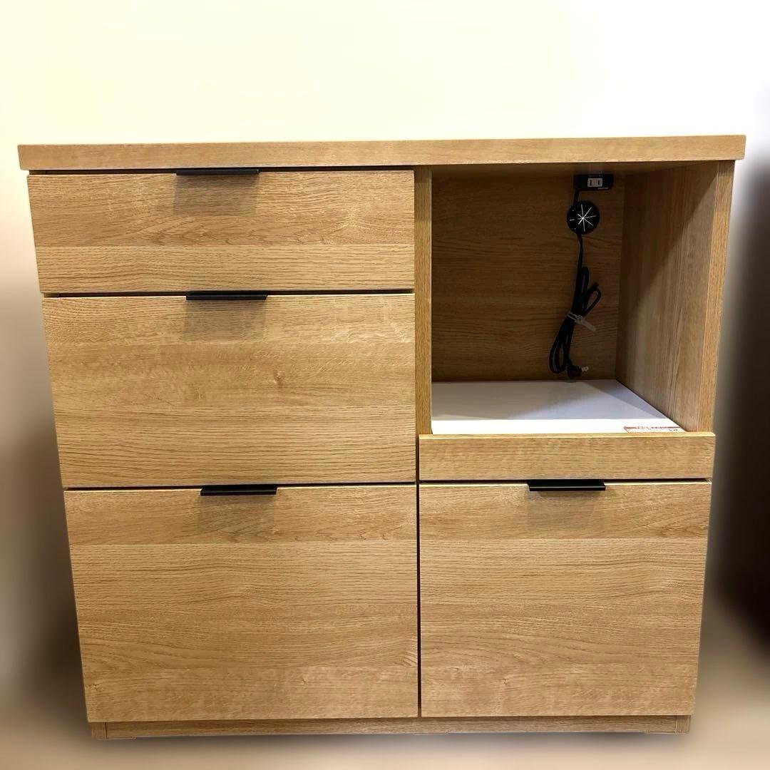 ニトリ　エトナ　キッチンカウンター　ライトブラウン 90cm