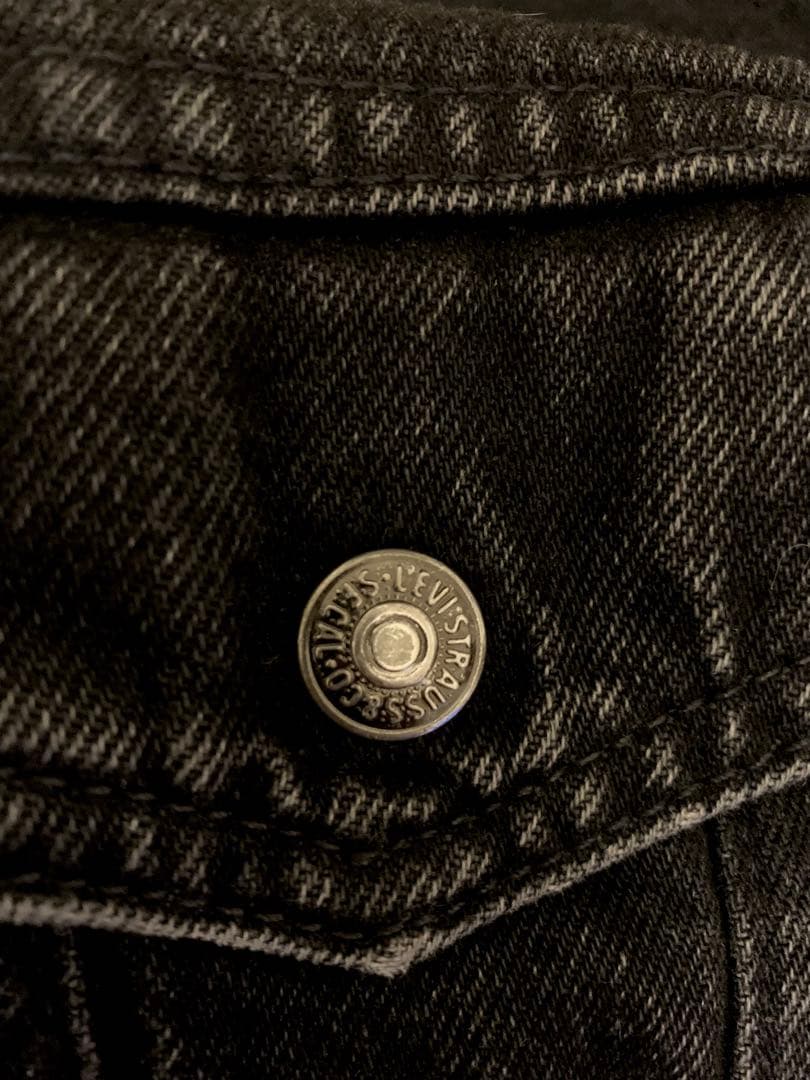 希少 90s リーバイス ブラック ボア シェルパ デニム ジャケット 古着
