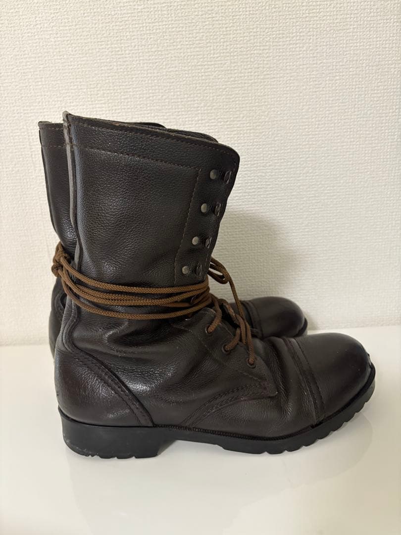 レア　陸上自衛隊　旧型半長靴　茶色　２５.5センチ　ミリタリーブーツ