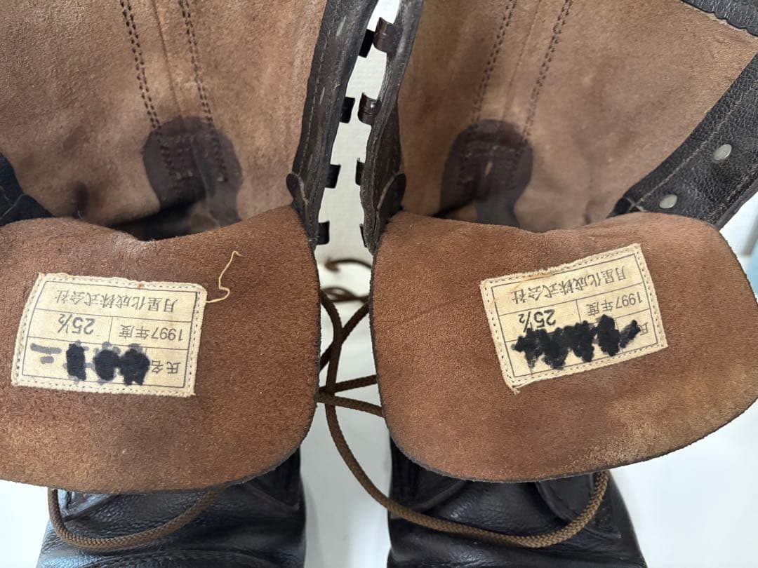 レア　陸上自衛隊　旧型半長靴　茶色　２５.5センチ　ミリタリーブーツ