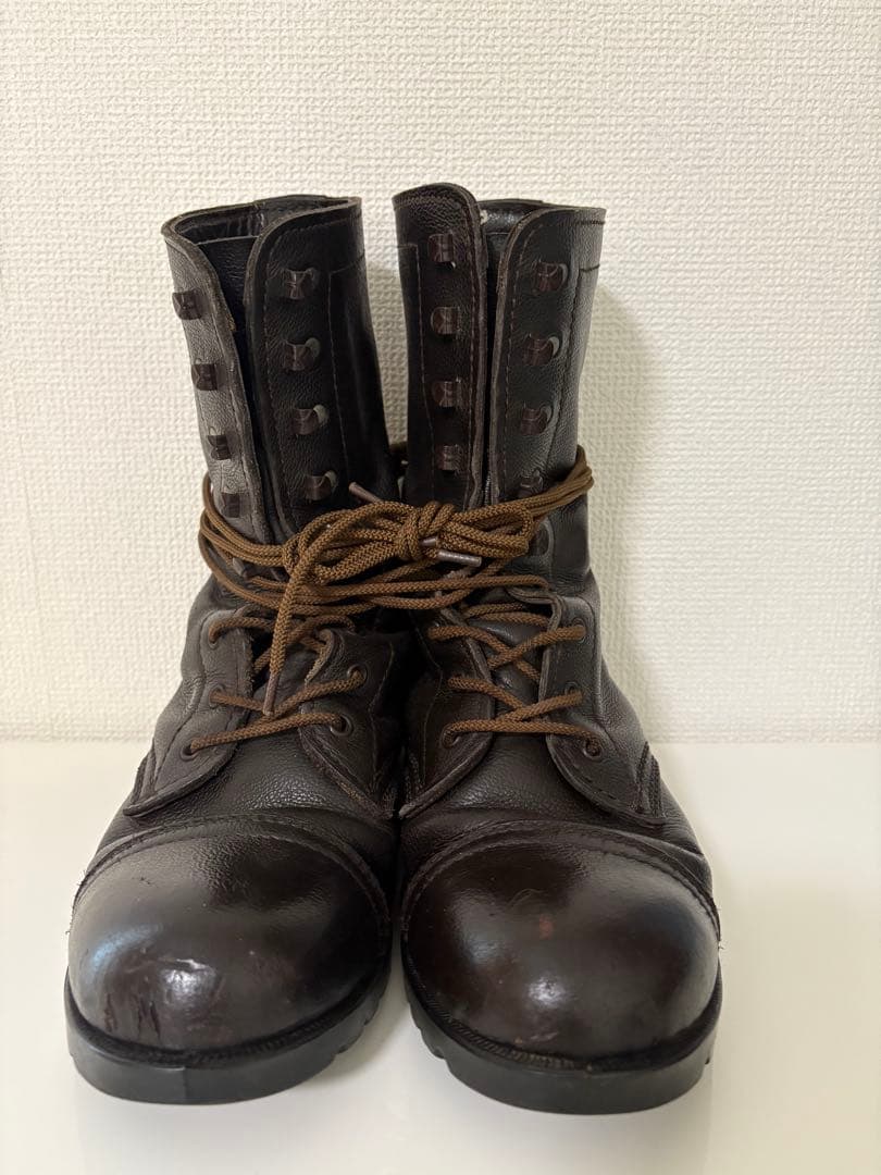 レア　陸上自衛隊　旧型半長靴　茶色　２５.5センチ　ミリタリーブーツ