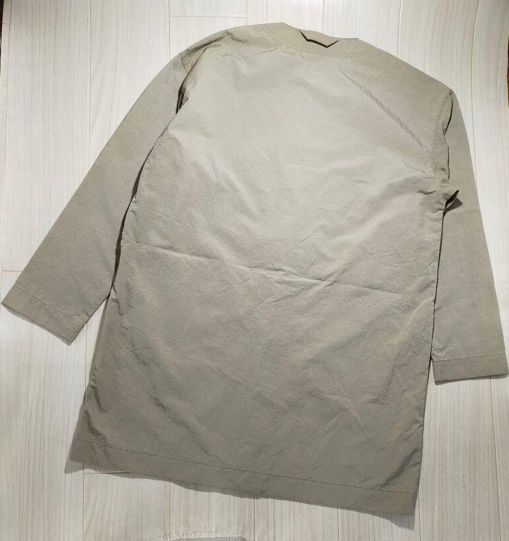 MUJI Labo ムジラボ　ノーカラーコートS~M 　ベージュ　撥水ナイロン