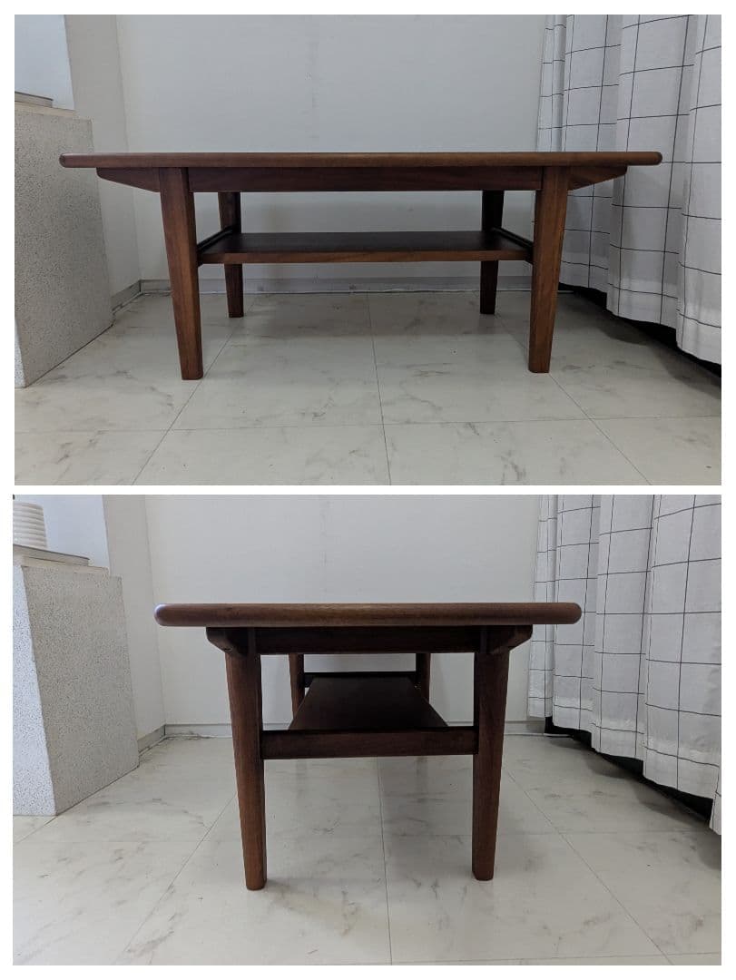 廃盤 unico NORDシリーズ ウォルナット ローテーブル