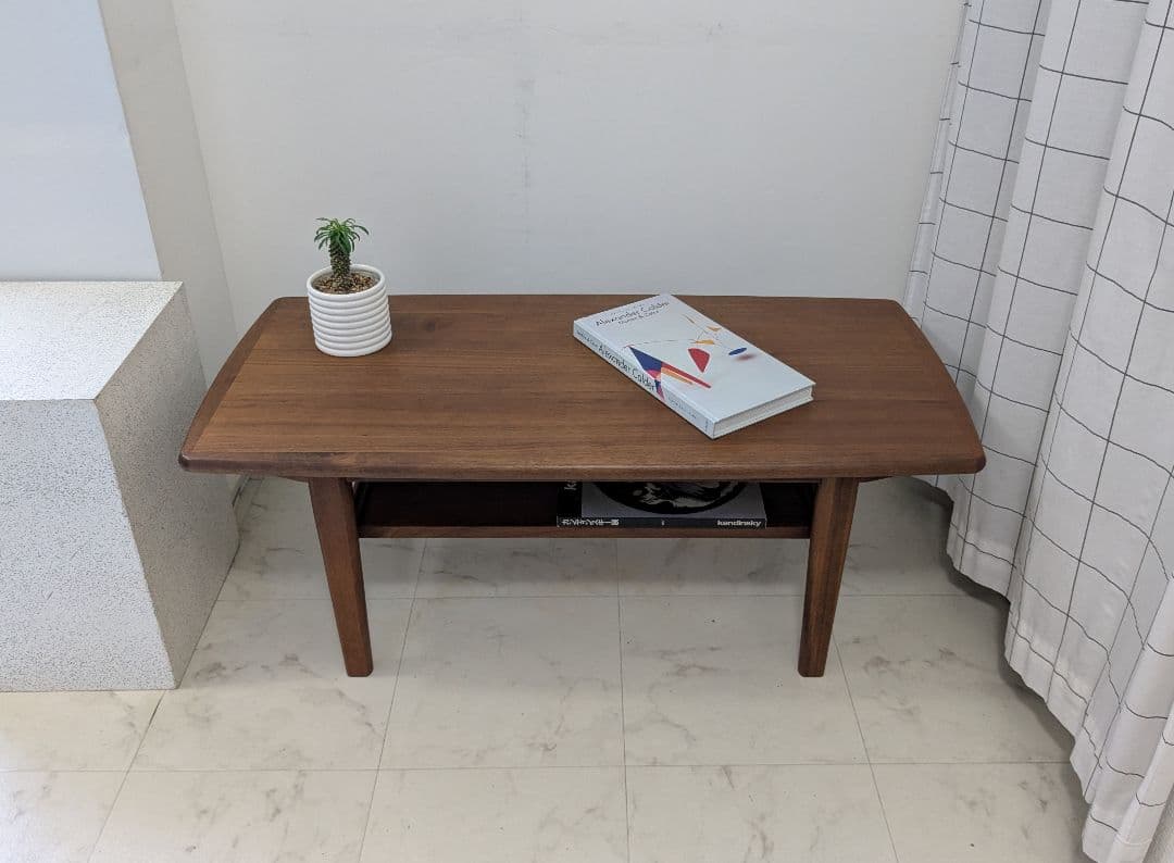 廃盤 unico NORDシリーズ ウォルナット ローテーブル