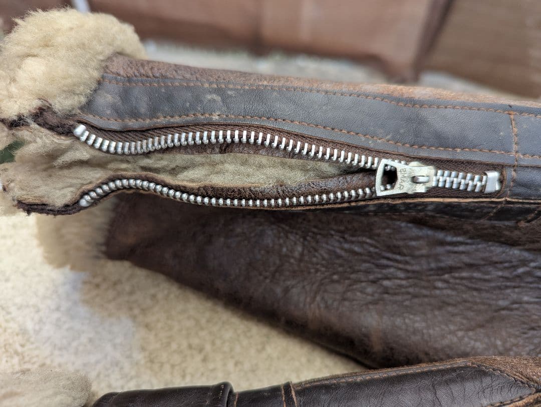 Schott　size38 　B-6 ビンテージ　ムートン