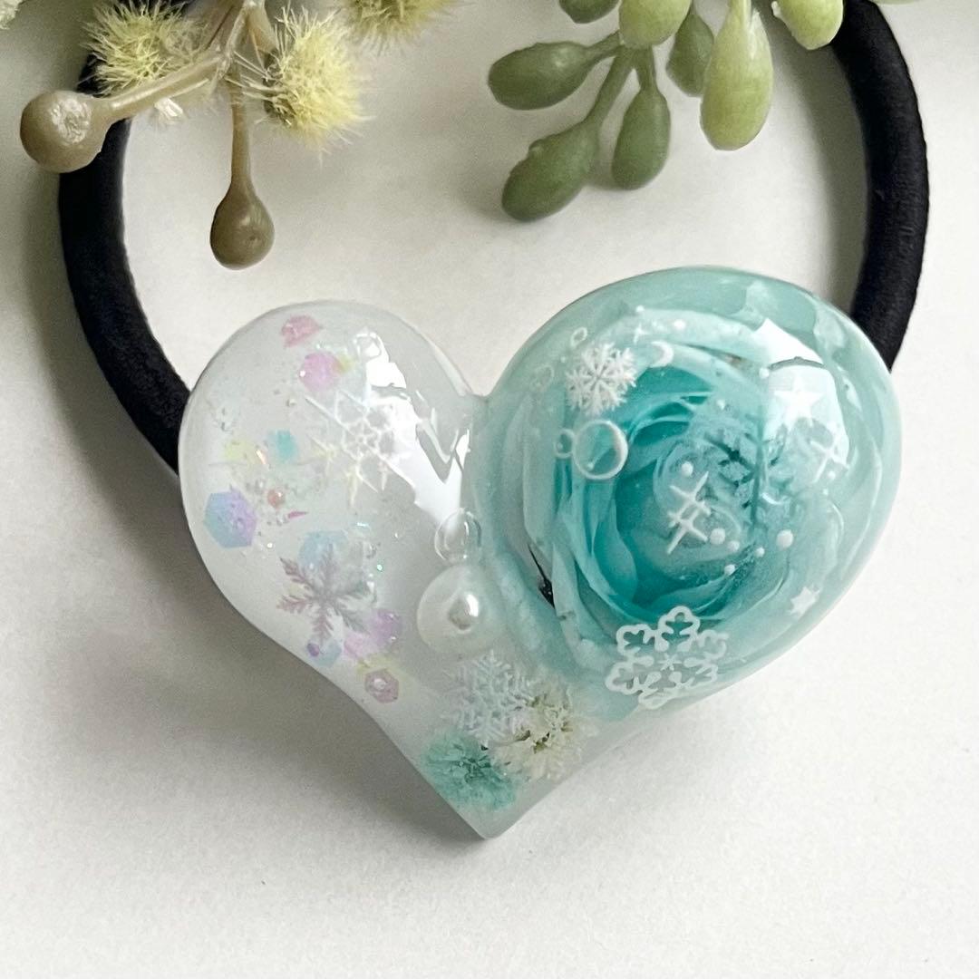 【Ꮶ☆様】No.625 レジンヘアゴム☆薔薇♡Xmas