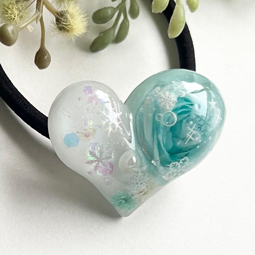 【Ꮶ☆様】No.625 レジンヘアゴム☆薔薇♡Xmas