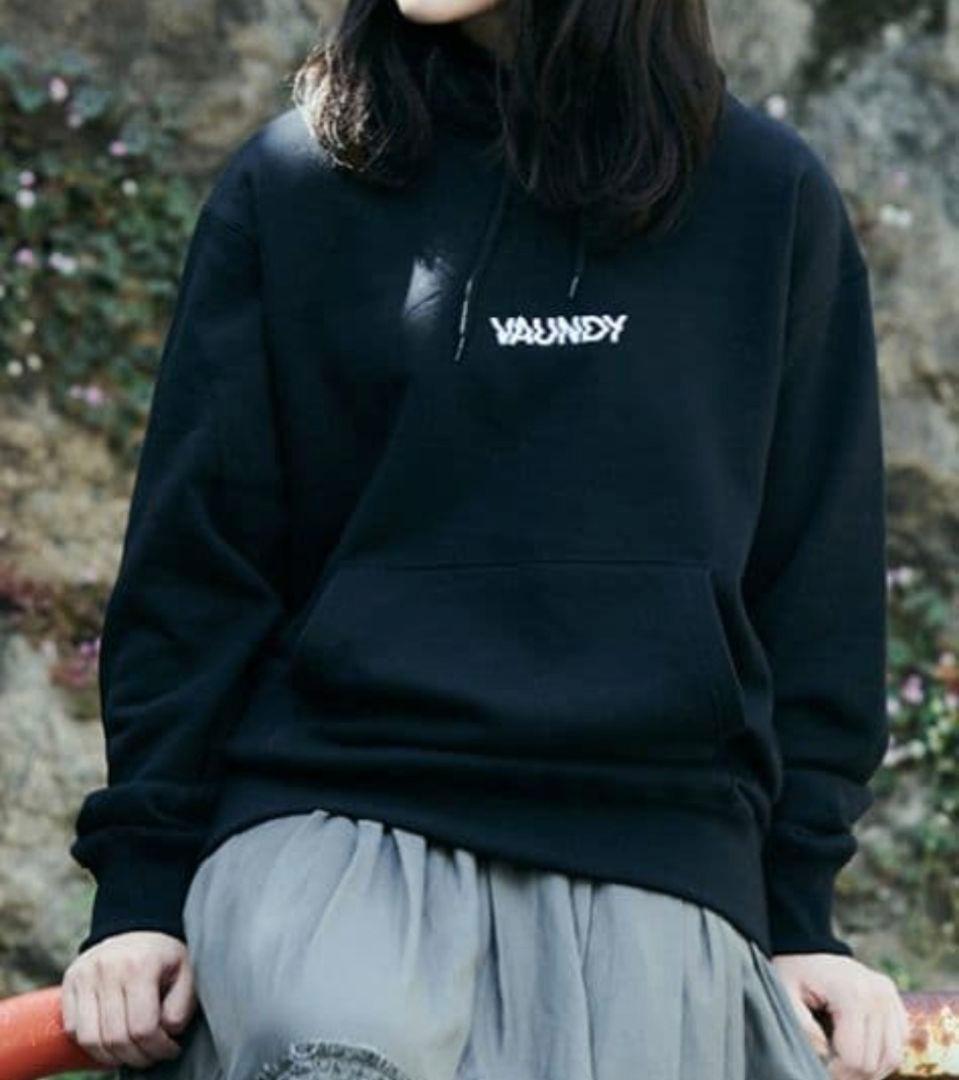VAUNDY バウンディ 刺繍 ロゴ パーカー M 黒 グッズ