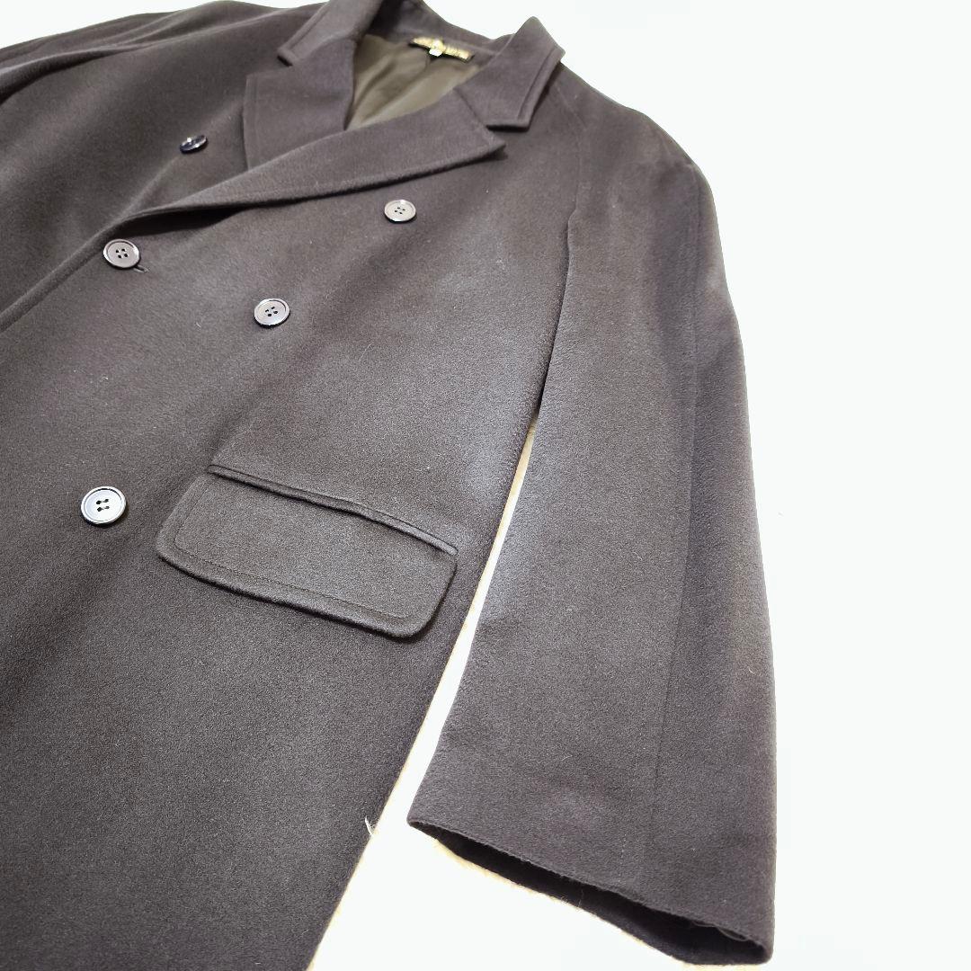 未使用級 PIACENZAカシミヤ100% ダブルブレストロングコートイタリア製