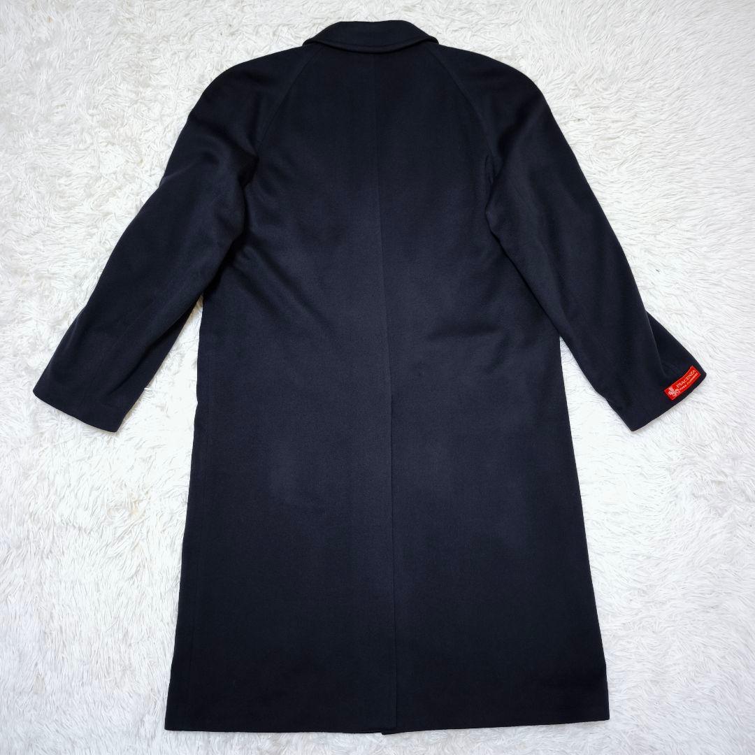 未使用級 PIACENZAカシミヤ100% ダブルブレストロングコートイタリア製