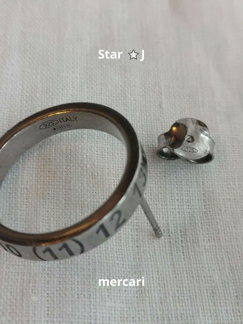 【新品・未使用】Margiela CircleNumberロゴピアス