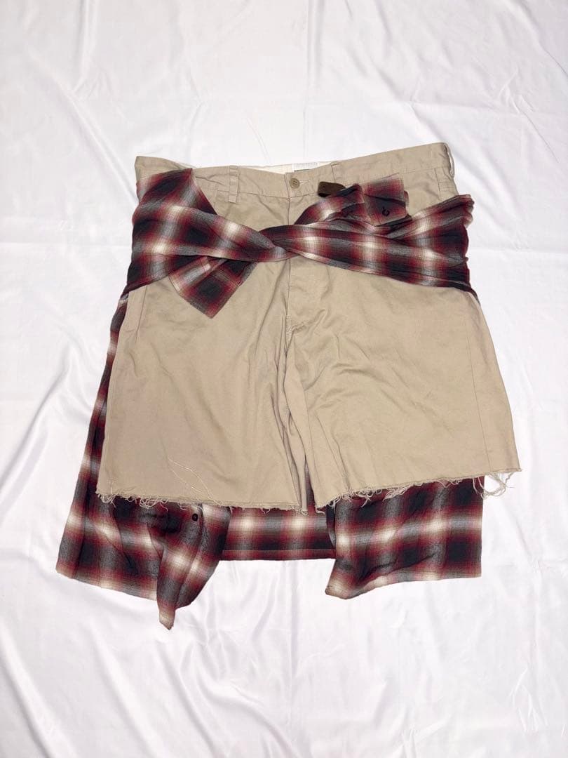パンツ 2000s Facetasm check shirt docking short