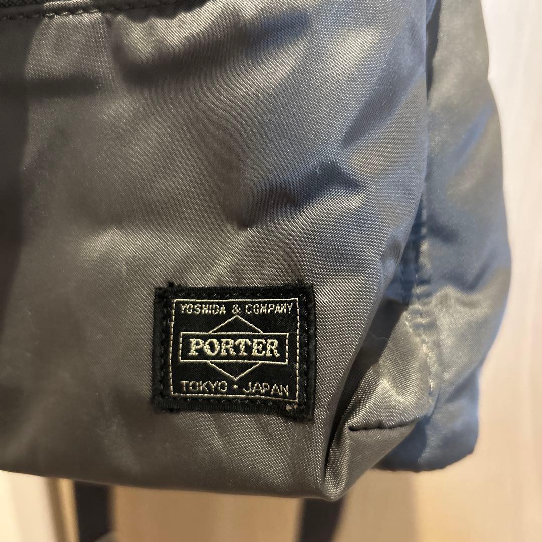 パ*ン様 PORTER グレー ショルダーバッグ バルーンサック 巾着 シルバー