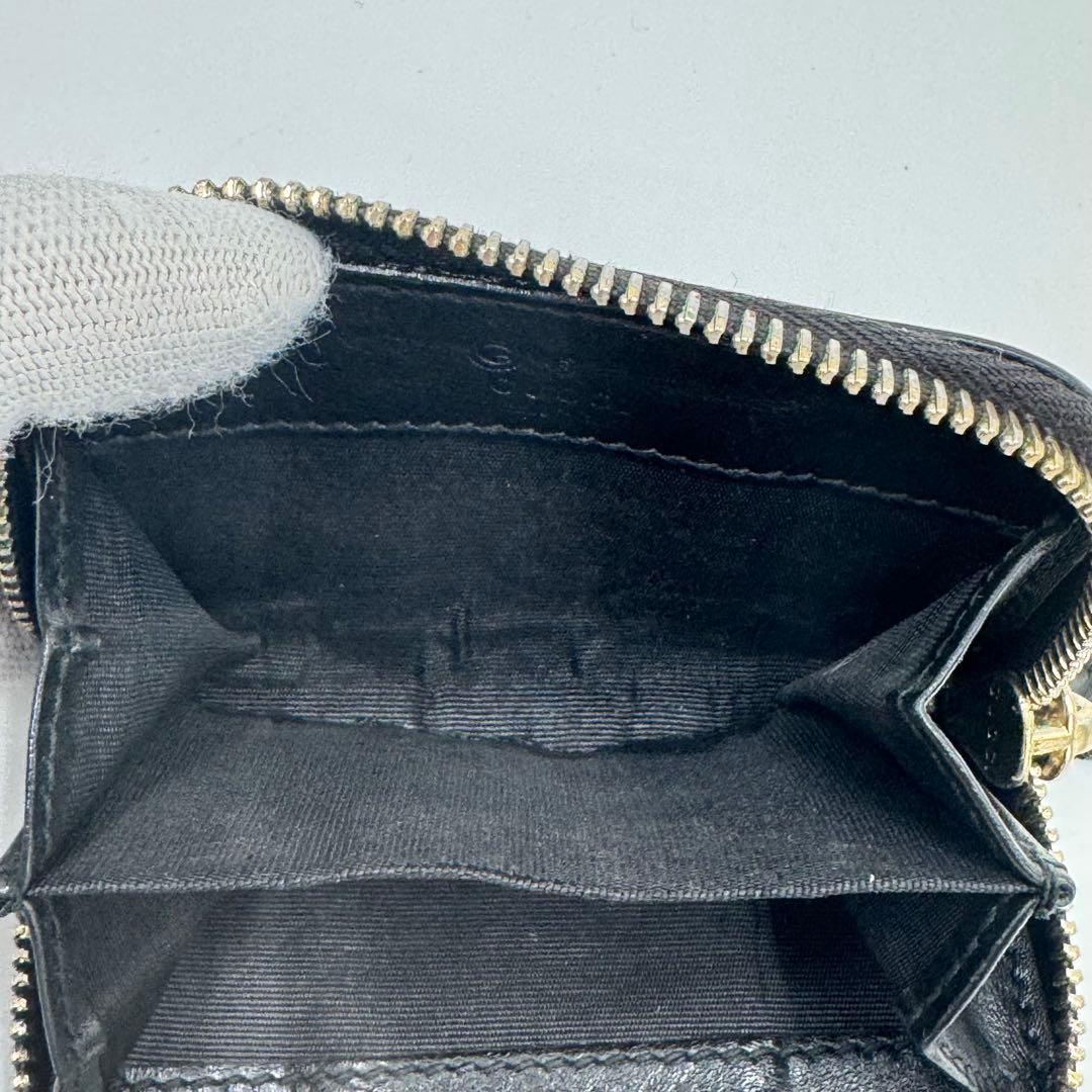 GUCCI グッチ マイクロシマ レザー ラウンドジップ ケース 男女兼用