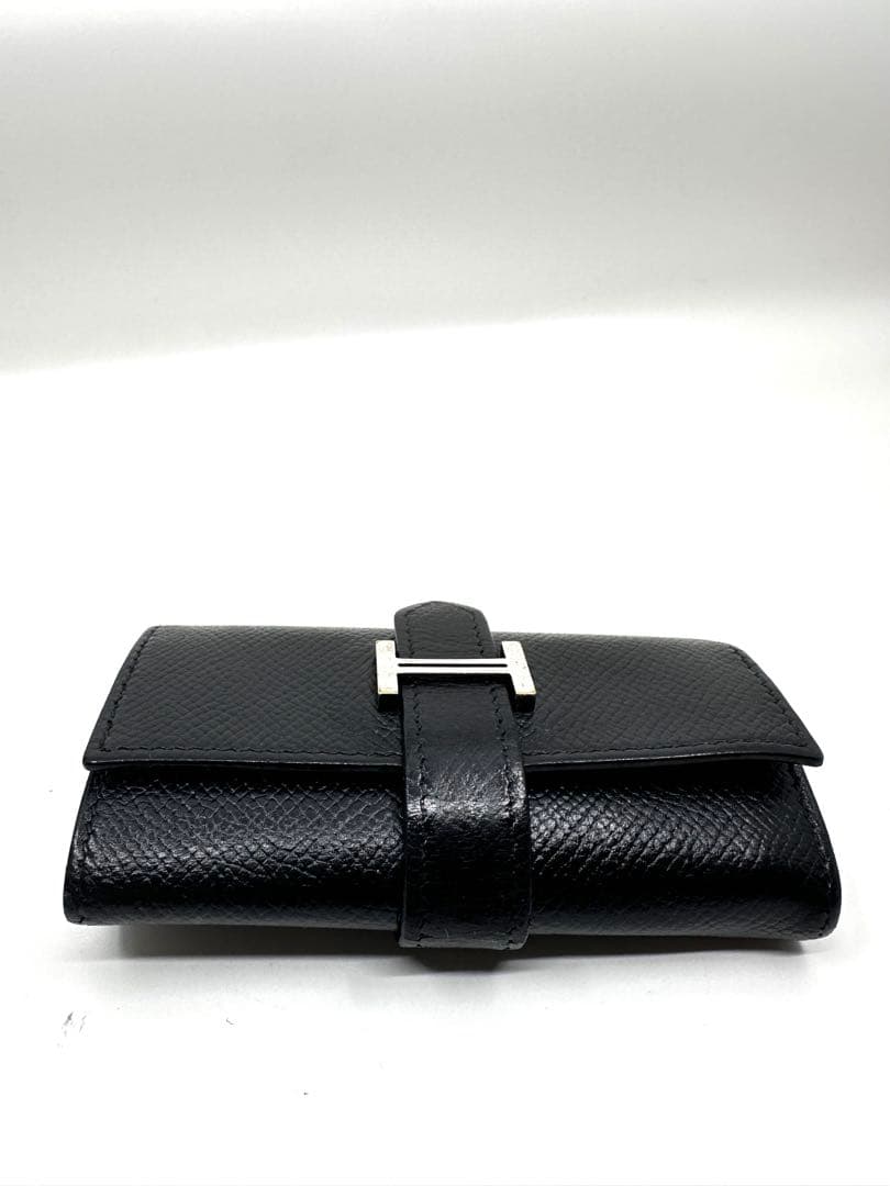 【美品】▢I 刻印 エルメス キーケース べアン 4連 レザー（362_35）