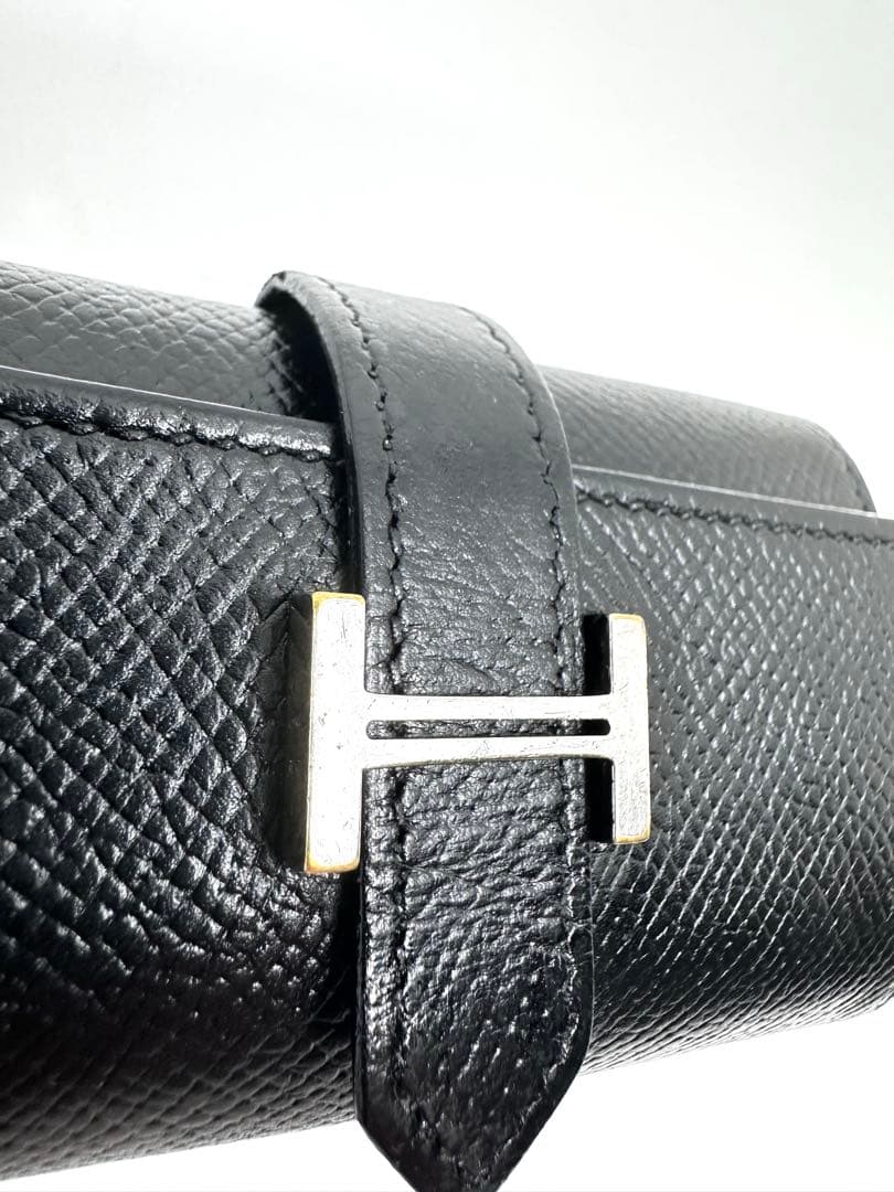 【美品】▢I 刻印 エルメス キーケース べアン 4連 レザー（362_35）