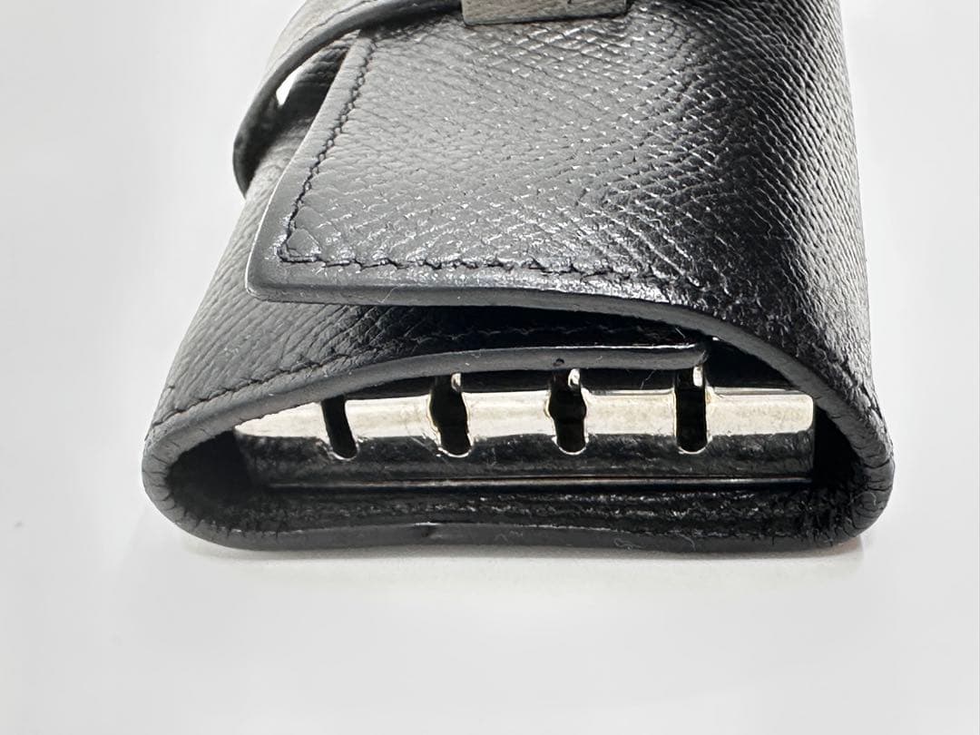 【美品】▢I 刻印 エルメス キーケース べアン 4連 レザー（362_35）
