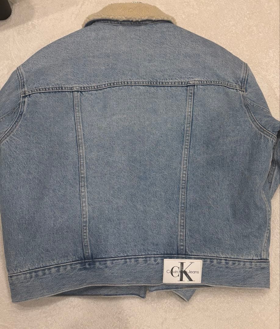 M*a様 カルバンクライン デニムジャケット ボア ロゴ
