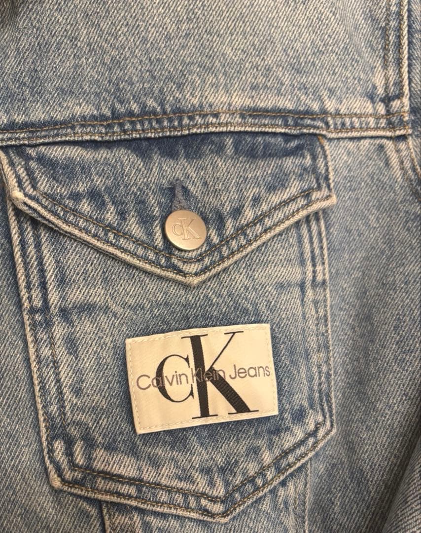 M*a様 カルバンクライン デニムジャケット ボア ロゴ