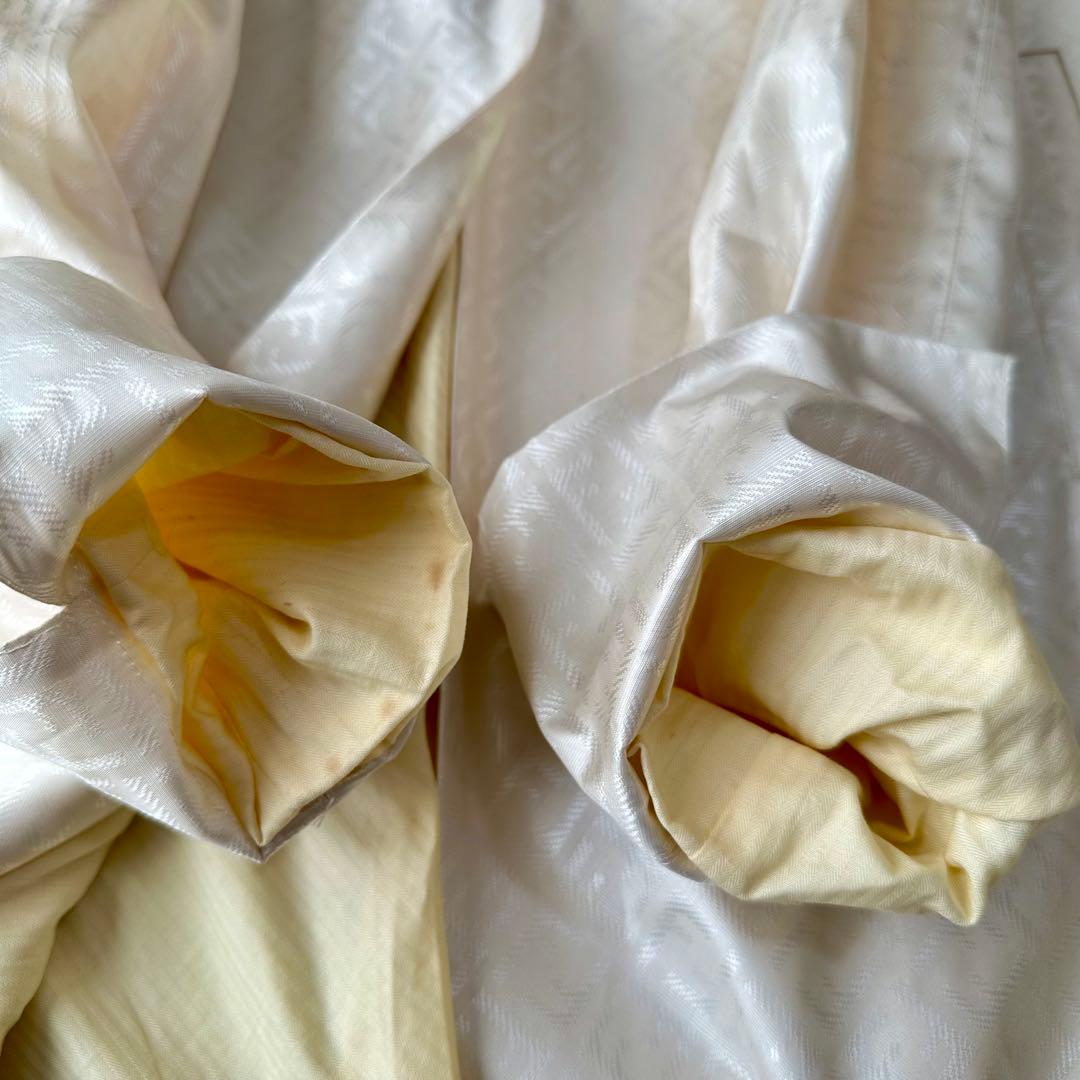 希少カラー FENDI フェンディ ズッカ柄 ステンカラー コート ホワイト L