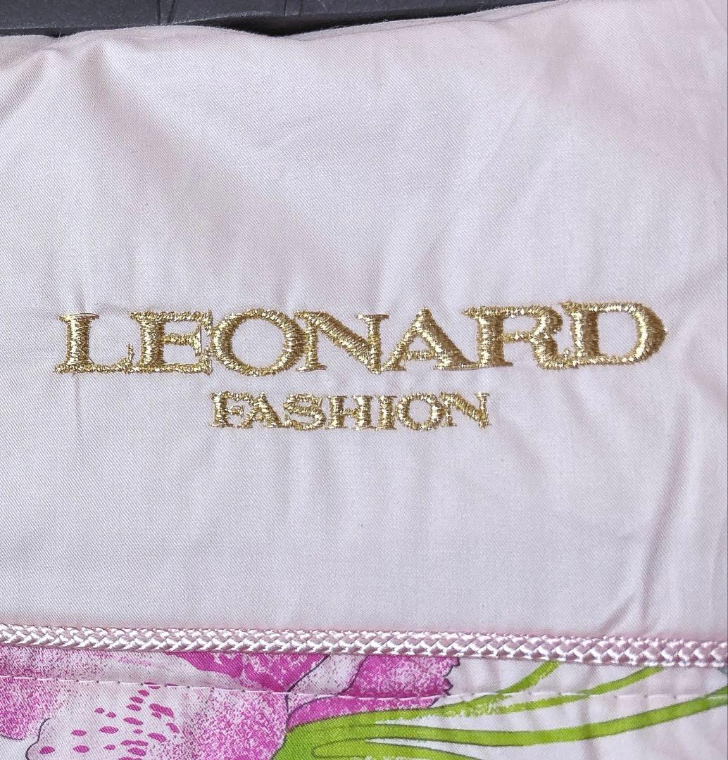 希少 LEONARD FASHION 高級 シルク　掛け布団　花柄