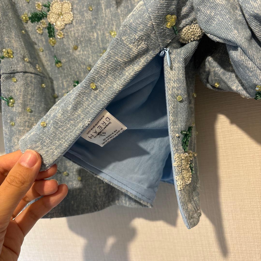 DREAM sister jane ビーズ　デニムトップス