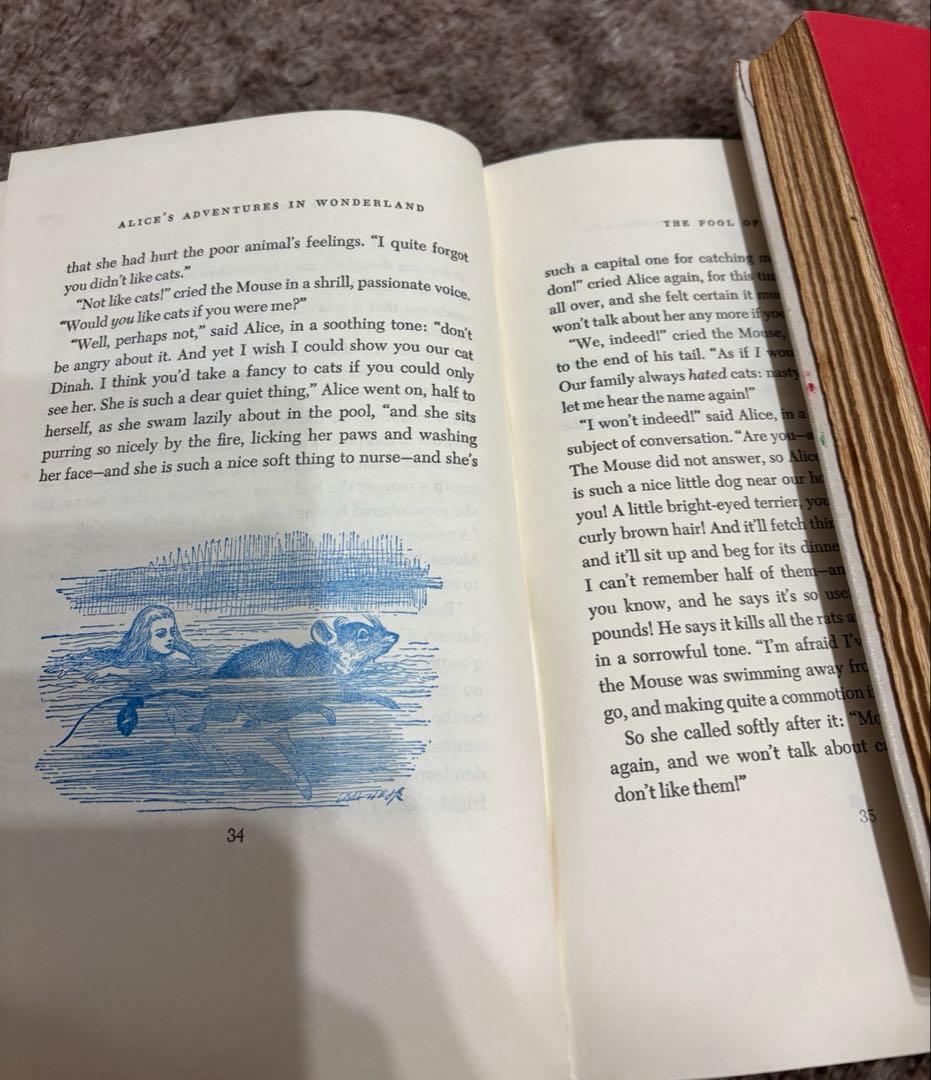 不思議の国のアリス　鏡の国のアリス　ヴィンテージ　アンティーク　洋書　セット