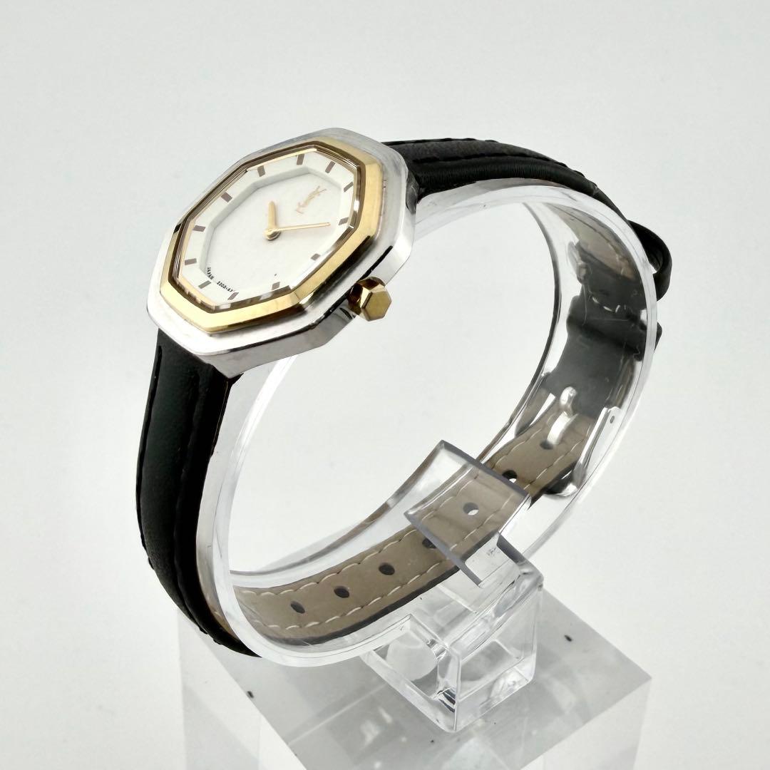 【希少/新品電池/稼働】サンローラン 2200-225872 腕時計 オクタゴン