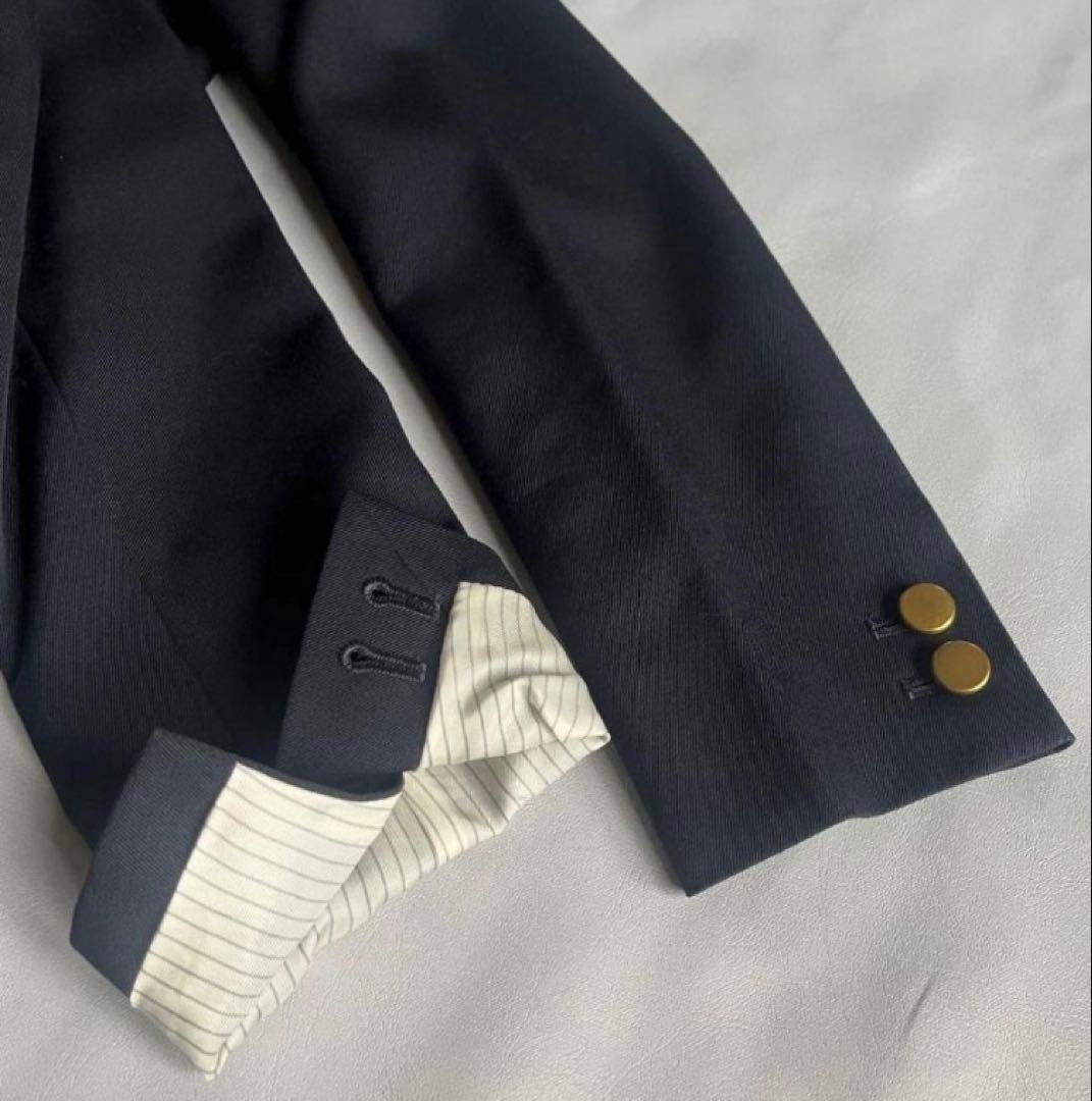 Noble ノーブル★ピークドロングジャケット ダブル　ネイビー 38