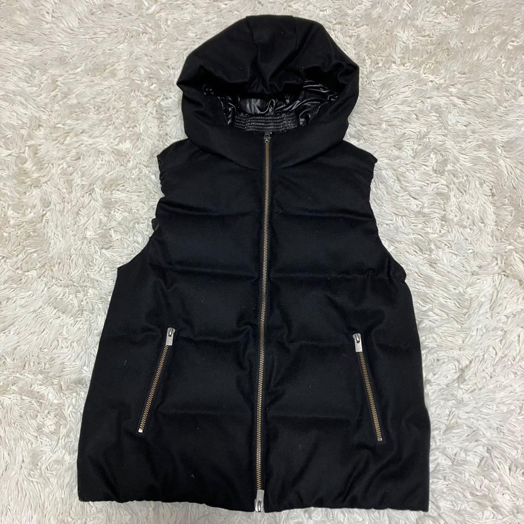 【美品】theory luxe セオリーリュクス ウール ダウンベスト ブラック