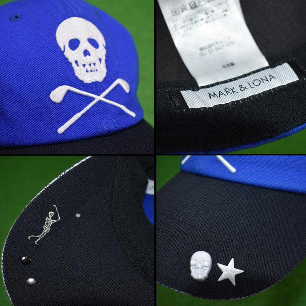 MARK&LONA/マークアンドロナ ゴルフ キャップ【ブルー】美品！