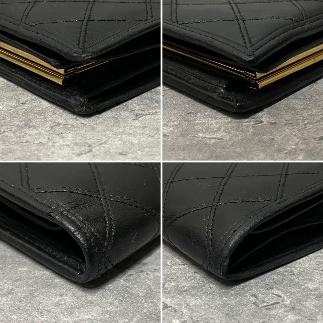 CHANEL ピコローレ ワイルドステッチ 長財布 がま口 レザー ウォレット