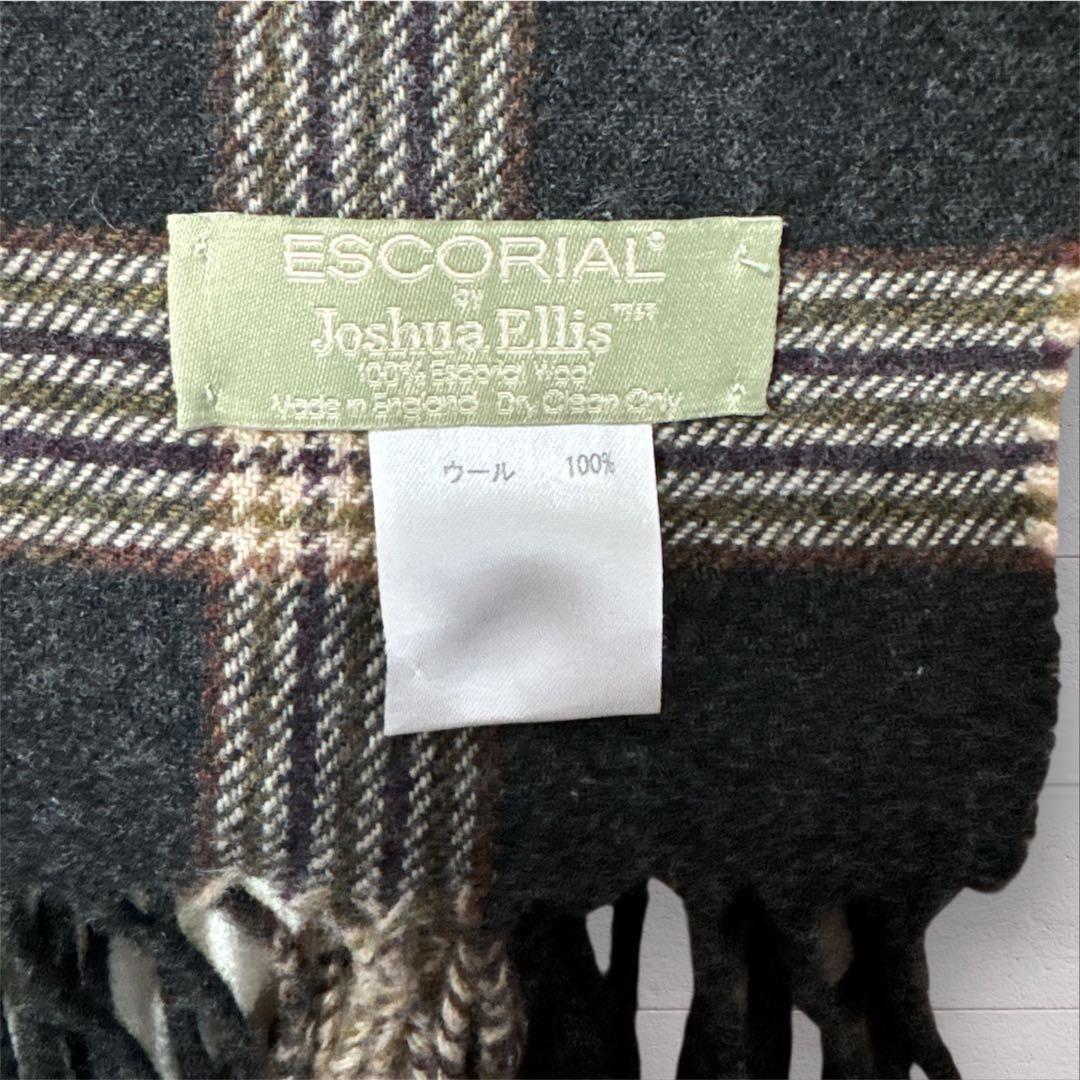 美品Joshua Ellis ジョシュアエリス エスコリアル マフラー ストール