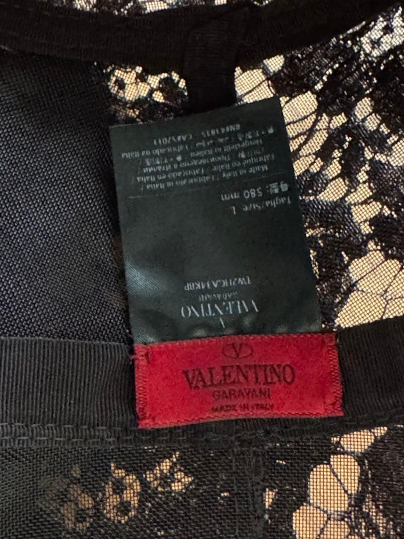 VALENTINO ブラック レース バケットハット