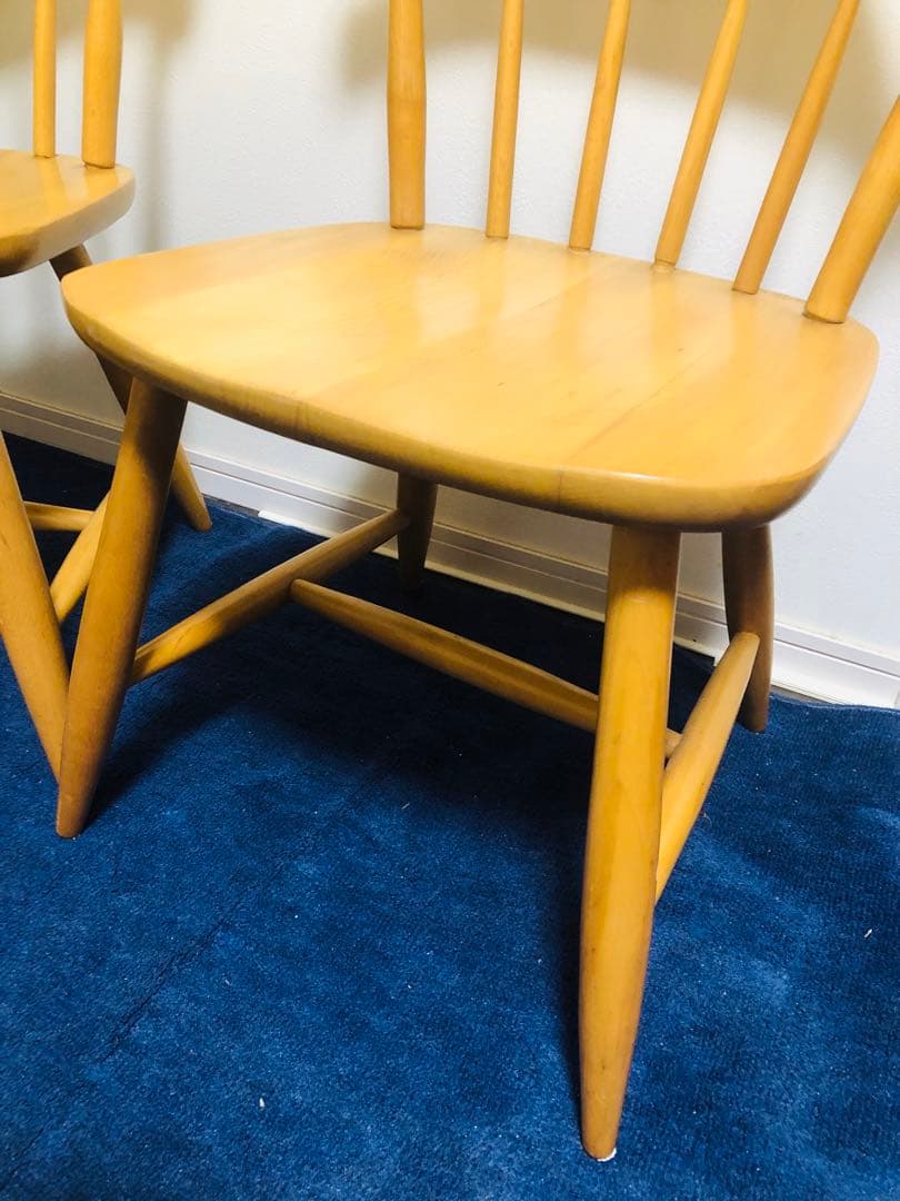 アンティーク　ウィンザーチェア　ナチュラルウッド ダイニングチェア 2脚セット