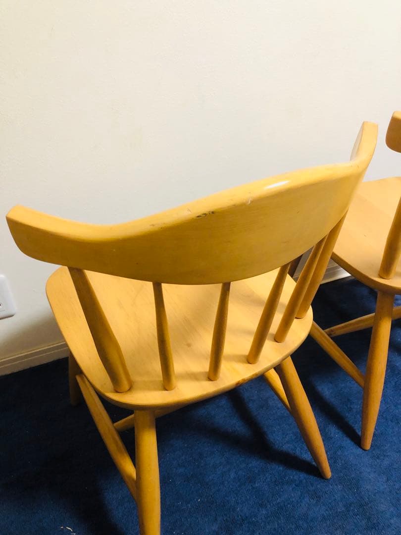 アンティーク　ウィンザーチェア　ナチュラルウッド ダイニングチェア 2脚セット