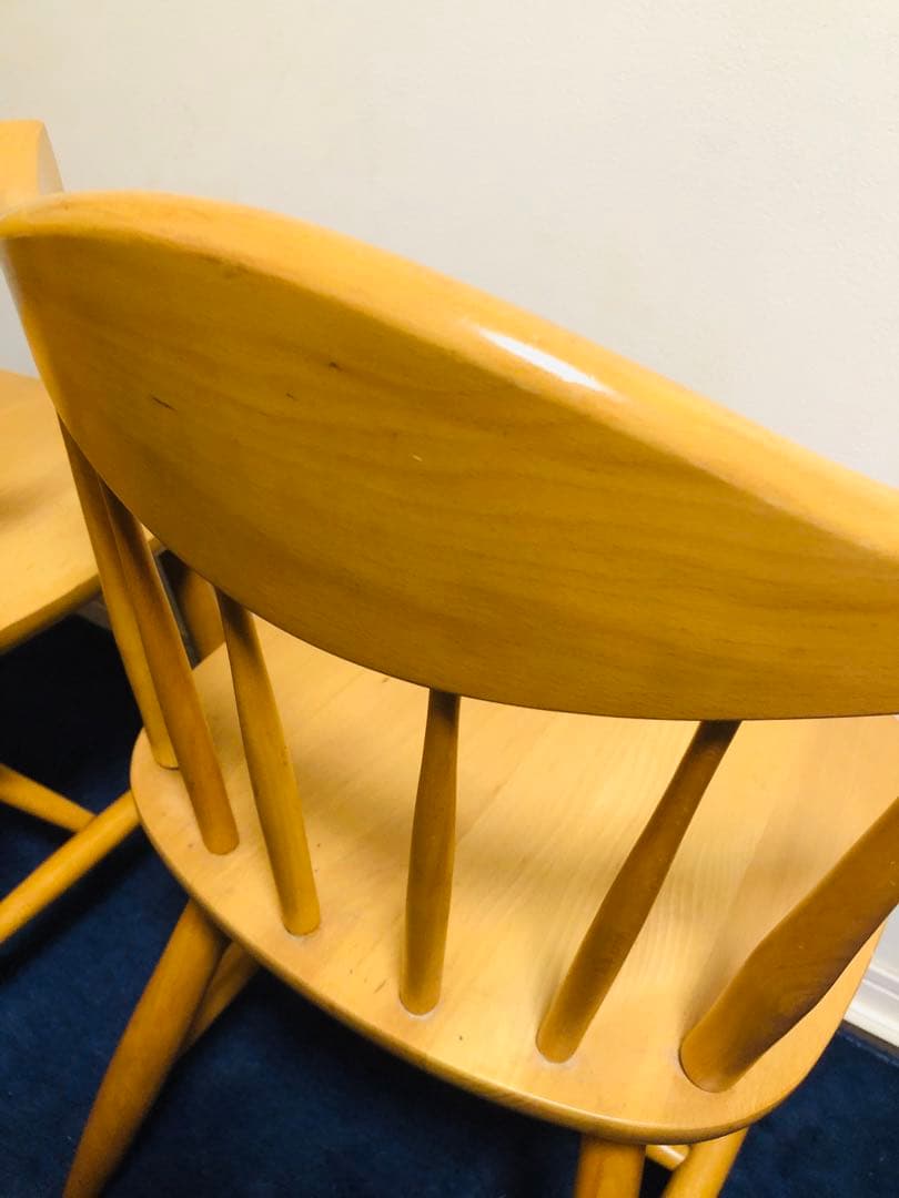 アンティーク　ウィンザーチェア　ナチュラルウッド ダイニングチェア 2脚セット