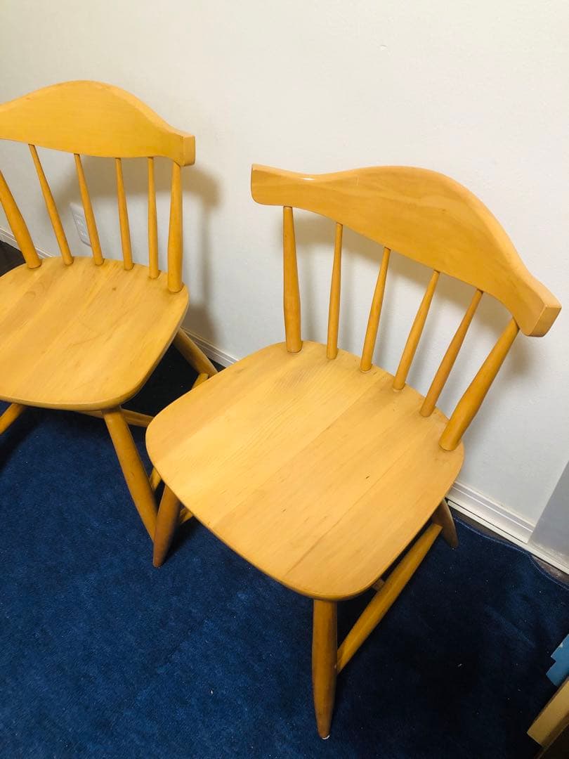 アンティーク　ウィンザーチェア　ナチュラルウッド ダイニングチェア 2脚セット