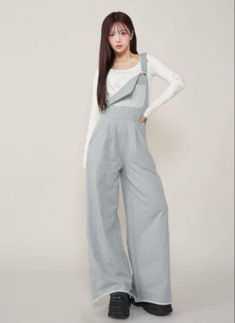 darich ダーリッチ　スウェットワイドサロペット