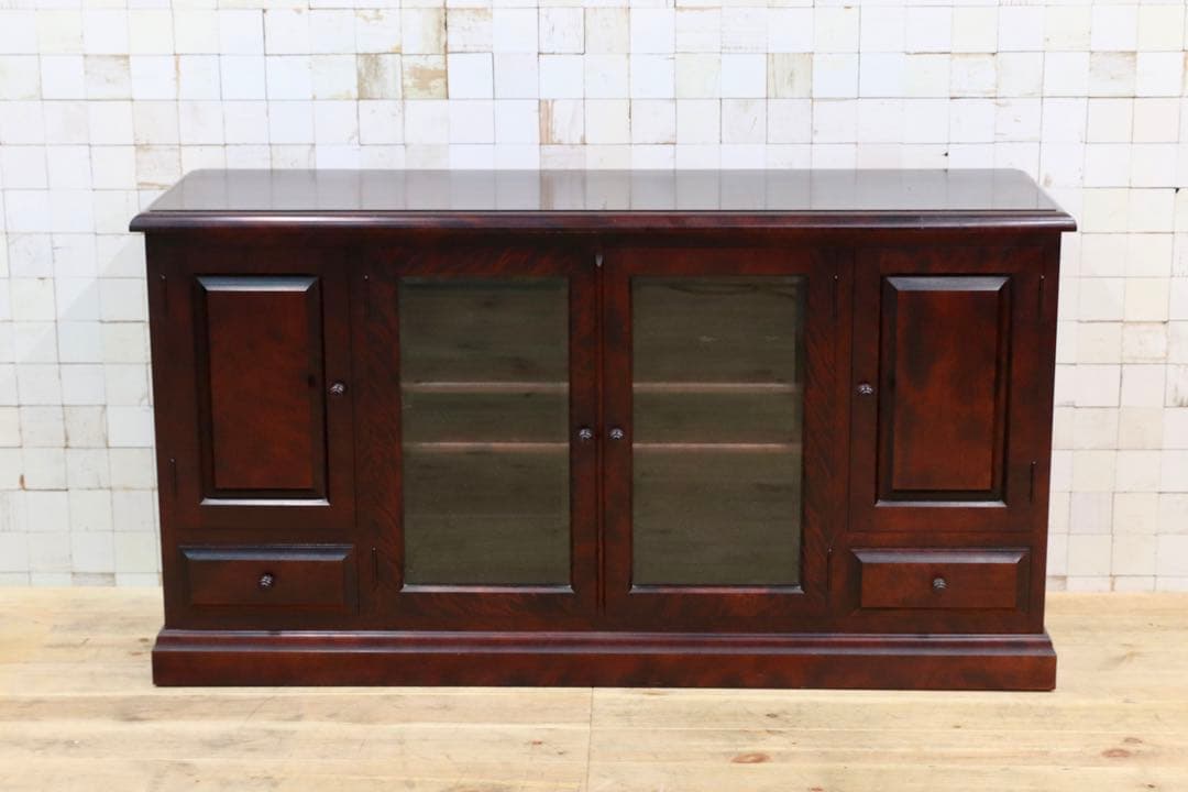 GMHH250○民芸家具 サイドボード リビングボード 樺材 レトロ 和家具 和