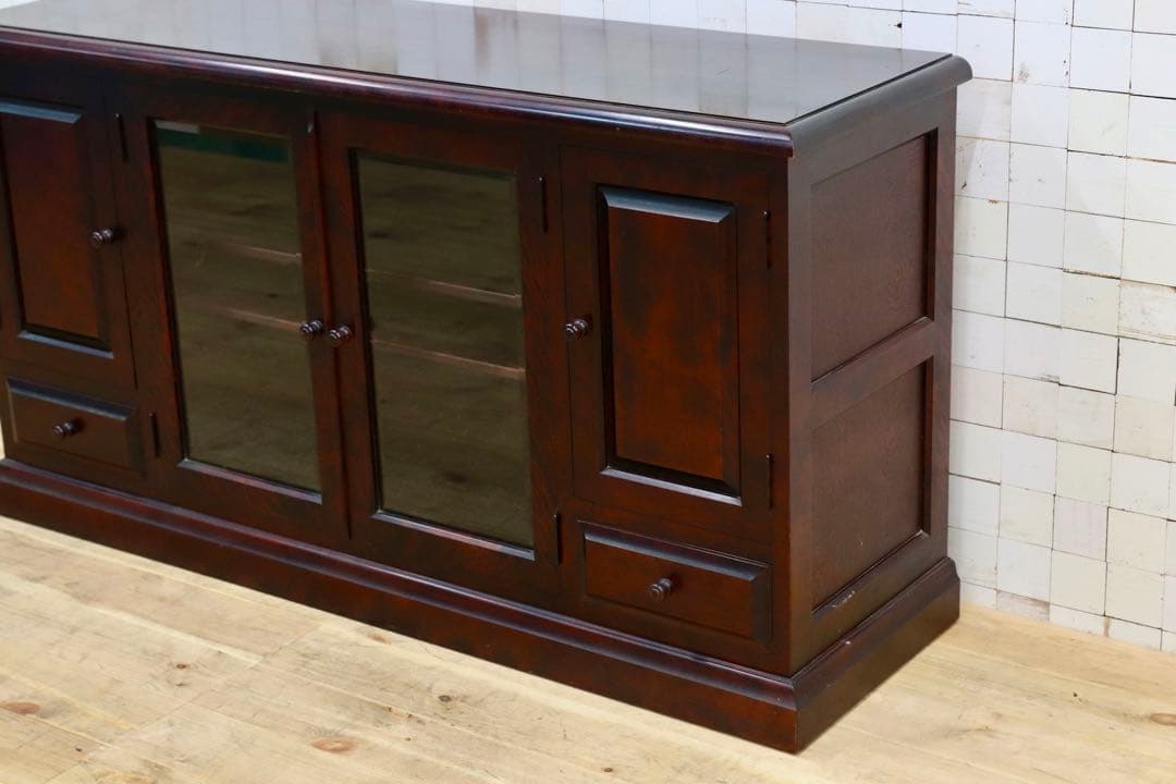 GMHH250○民芸家具 サイドボード リビングボード 樺材 レトロ 和家具 和