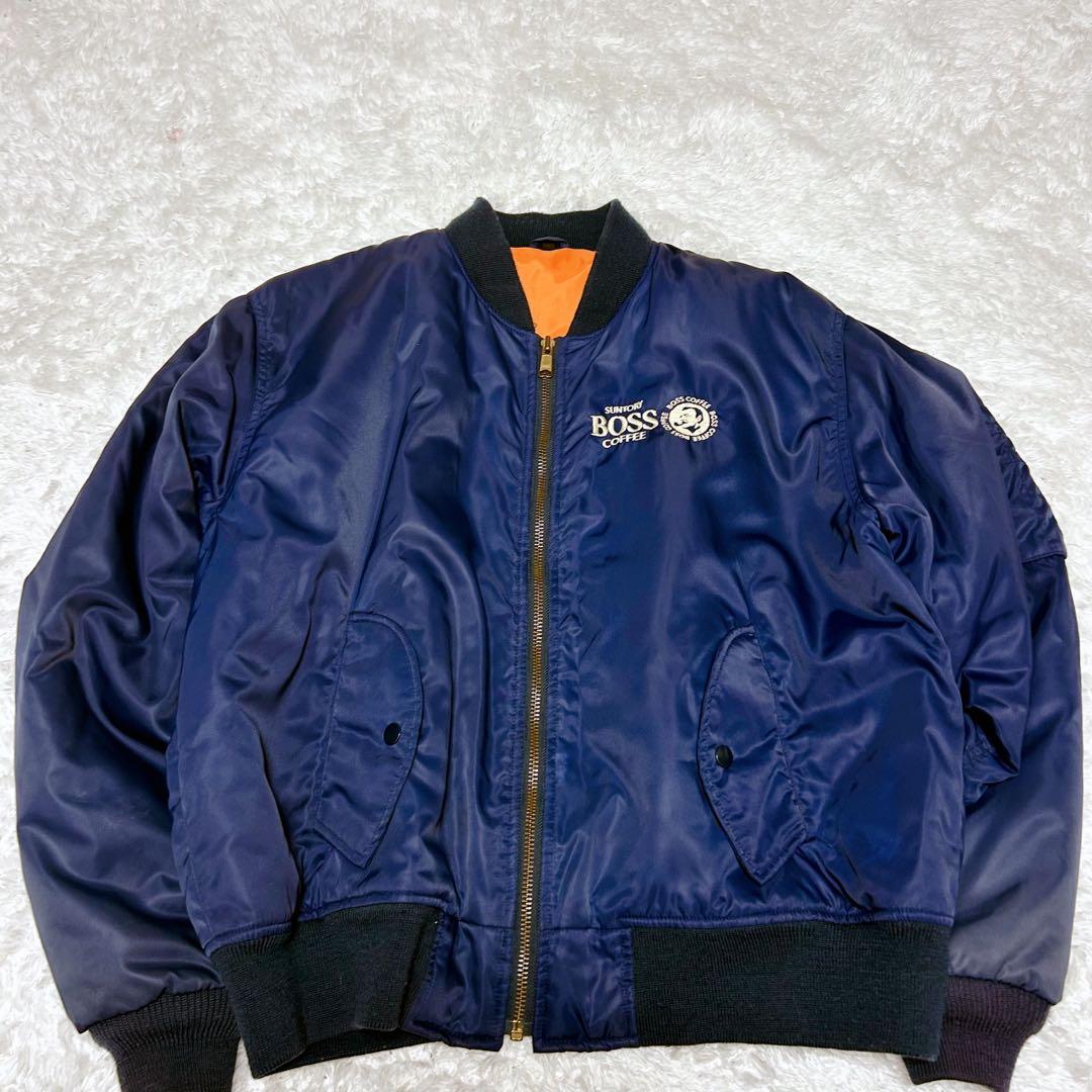 90's BOSS COFFEE 初代ボスジャン MA-1 Lサイズ y2k