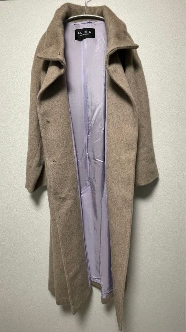 LOUNIE ルーニィ ロングコート カシミヤ ブラウン