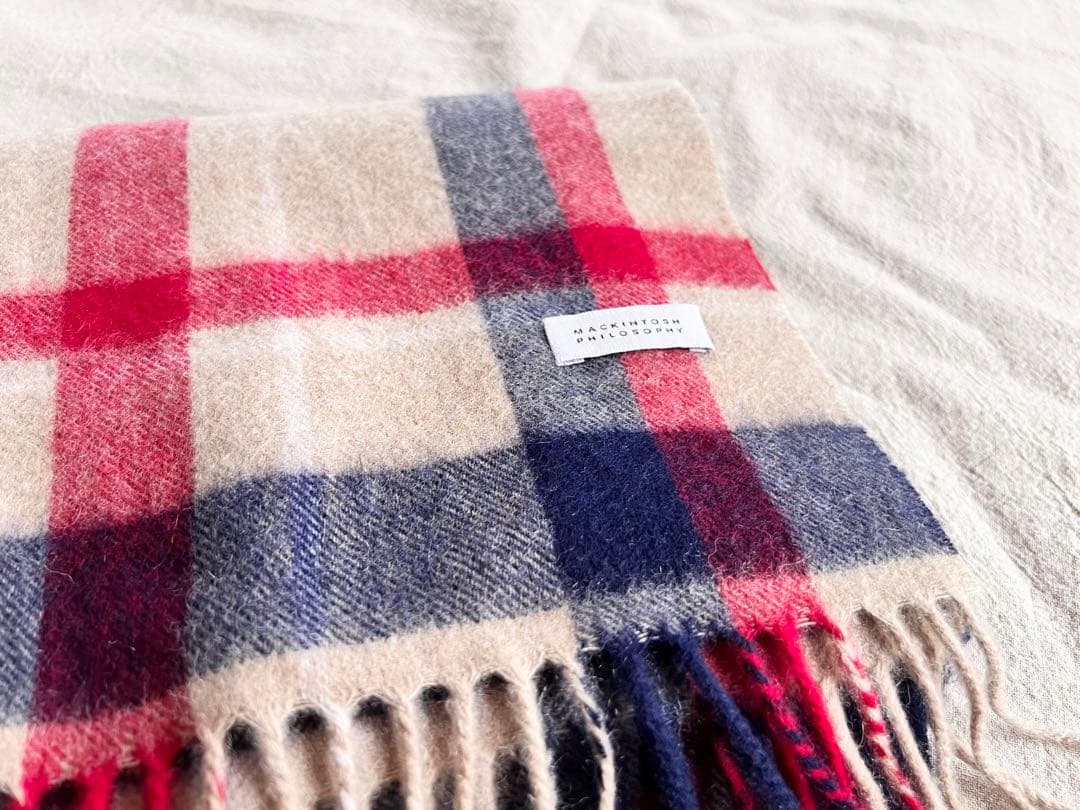 《マッキントッシュフィロソフィー カシミヤ100％ 大判ストール》