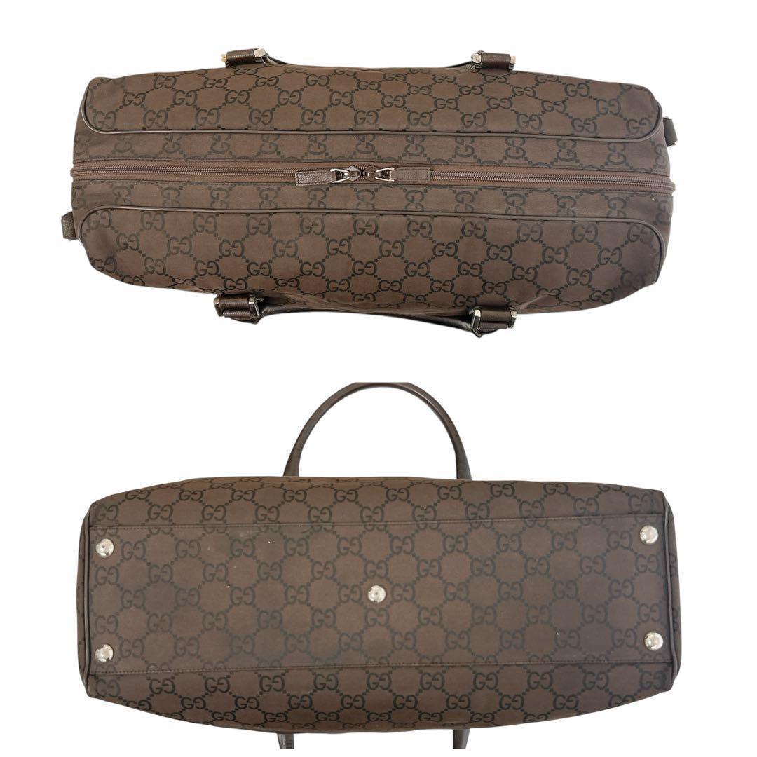 美品GUCCI GGキャンバス ボストンバッグ ショルダーストラップ付き