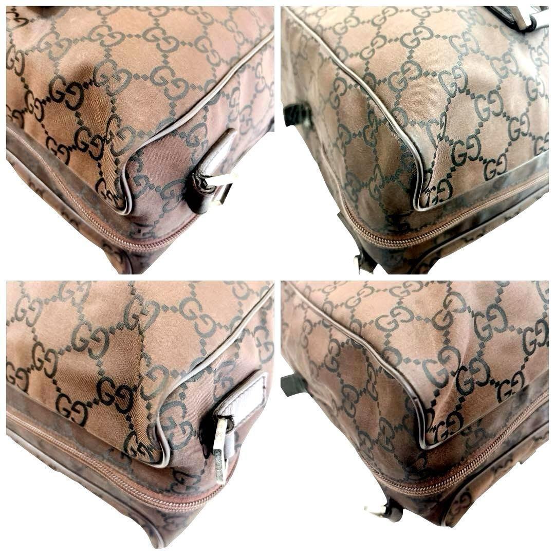 美品GUCCI GGキャンバス ボストンバッグ ショルダーストラップ付き